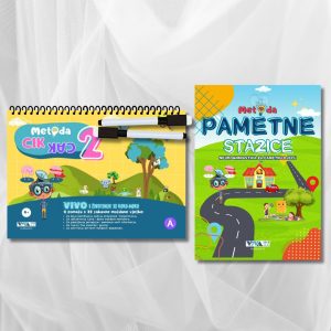 Set "Metoda Cik-Cak 2" + "Metoda Pametne Stazice" – inovativne vježbe za treniranje mozga + 2 izbrisiva markera