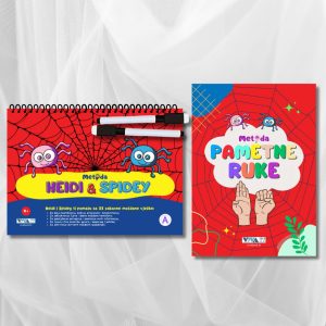Set “Metoda Heidi i Spidey” + “Metoda Pametne Ruke” – inovativne vježbe za treniranje mozga + 2 izbrisiva markera
