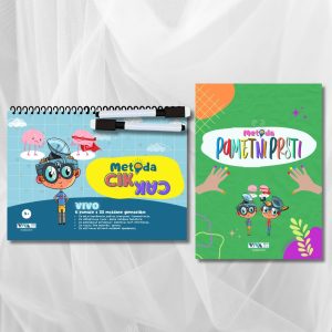 Set „Metoda Cik-Cak” + „Metoda Pametni Prsti” – inovativne vježbe za treniranje mozga + 2 izbrisiva markera