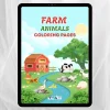 Farm Animals Coloring Book – Životinje na farmi: Bojanke, kreativnost i opuštanje, za djecu 3+, Digitalni PDF format za ispis (A4)