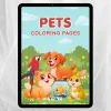 Pets Coloring Book – Kućni ljubimci: Bojanke, kreativnost i opuštanje, za djecu 3+, Digitalni PDF format za ispis (A4)