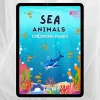 Sea Animals Coloring Book – Morske životinje: Bojanke, kreativnost i opuštanje, za djecu 3+, digitalni PDF format za ispis (A4)